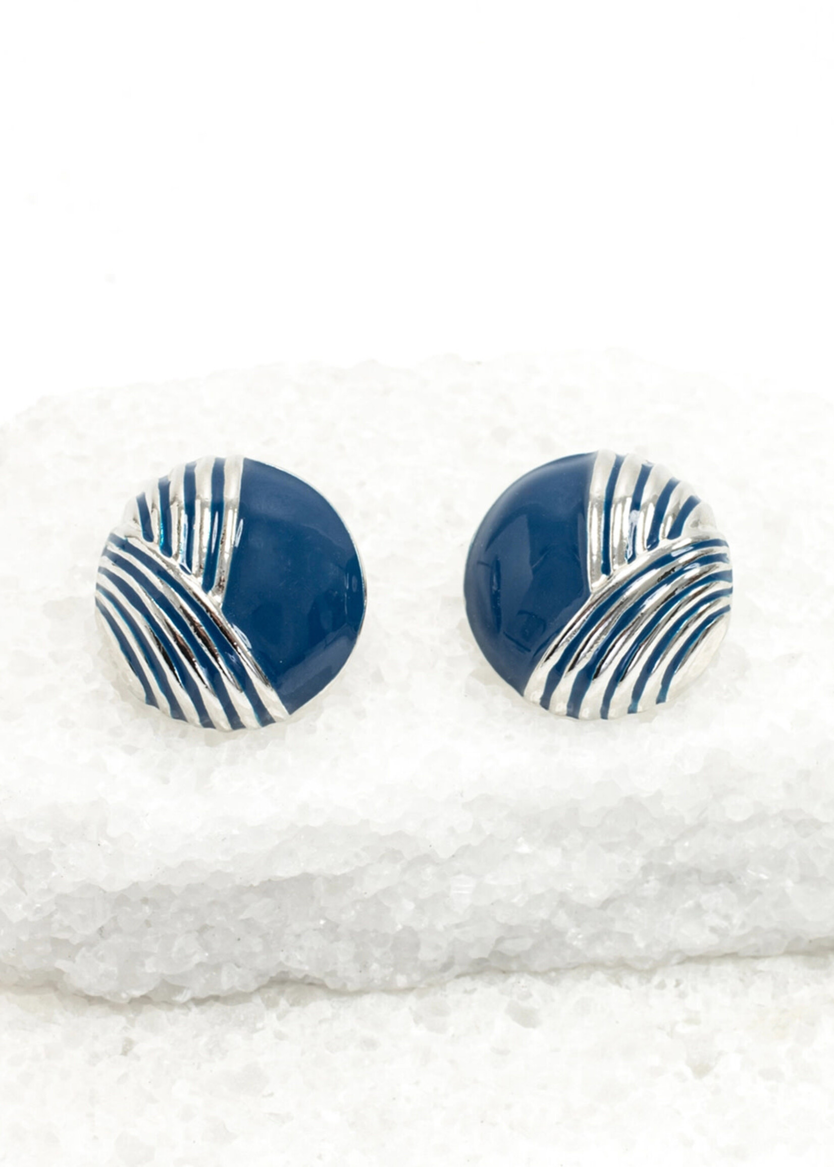 Starfish Project Serenity Wave Earrings - Silver and Cobalt Blue