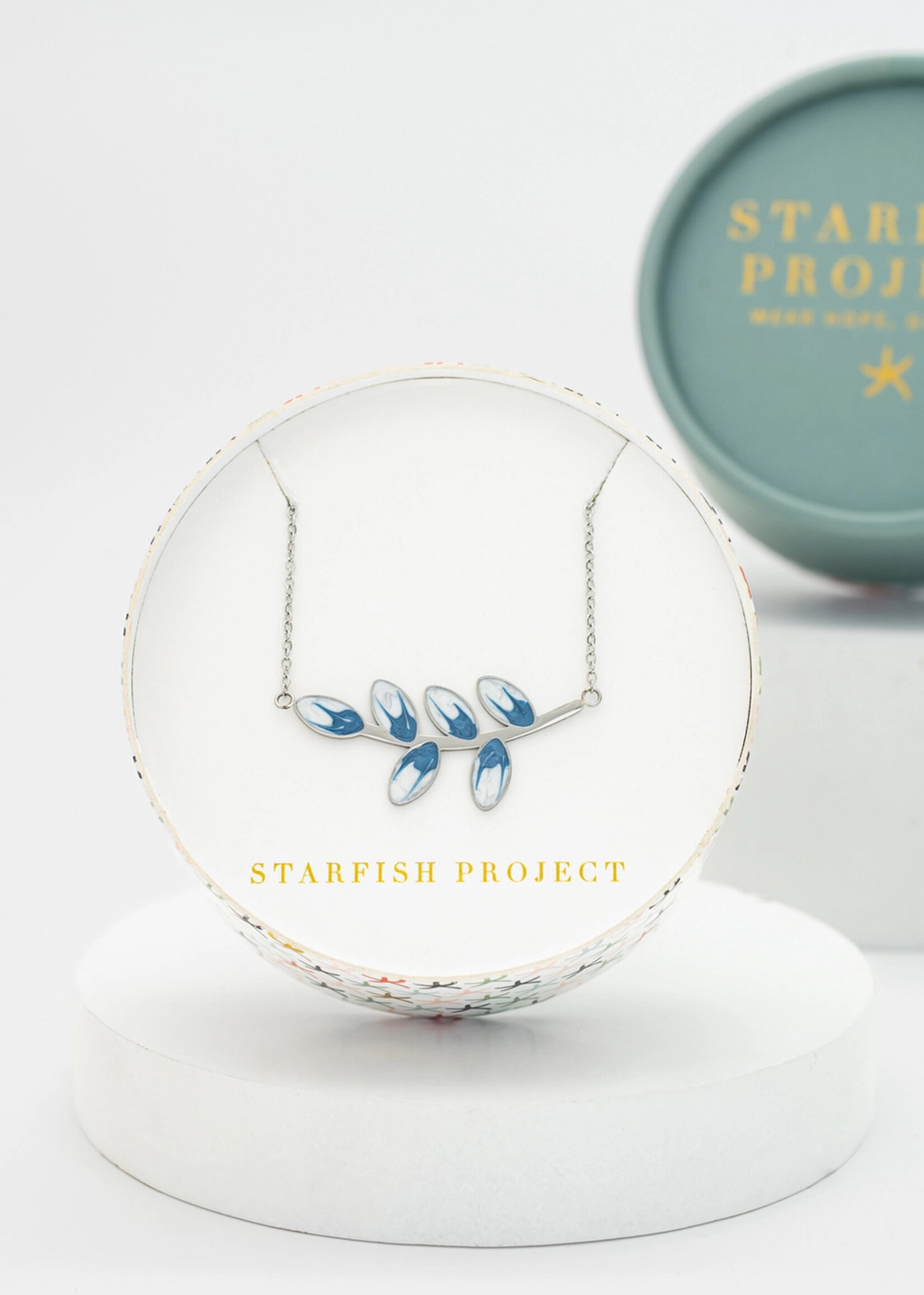 Starfish Project Hope Grows Necklace - Silver & Blue