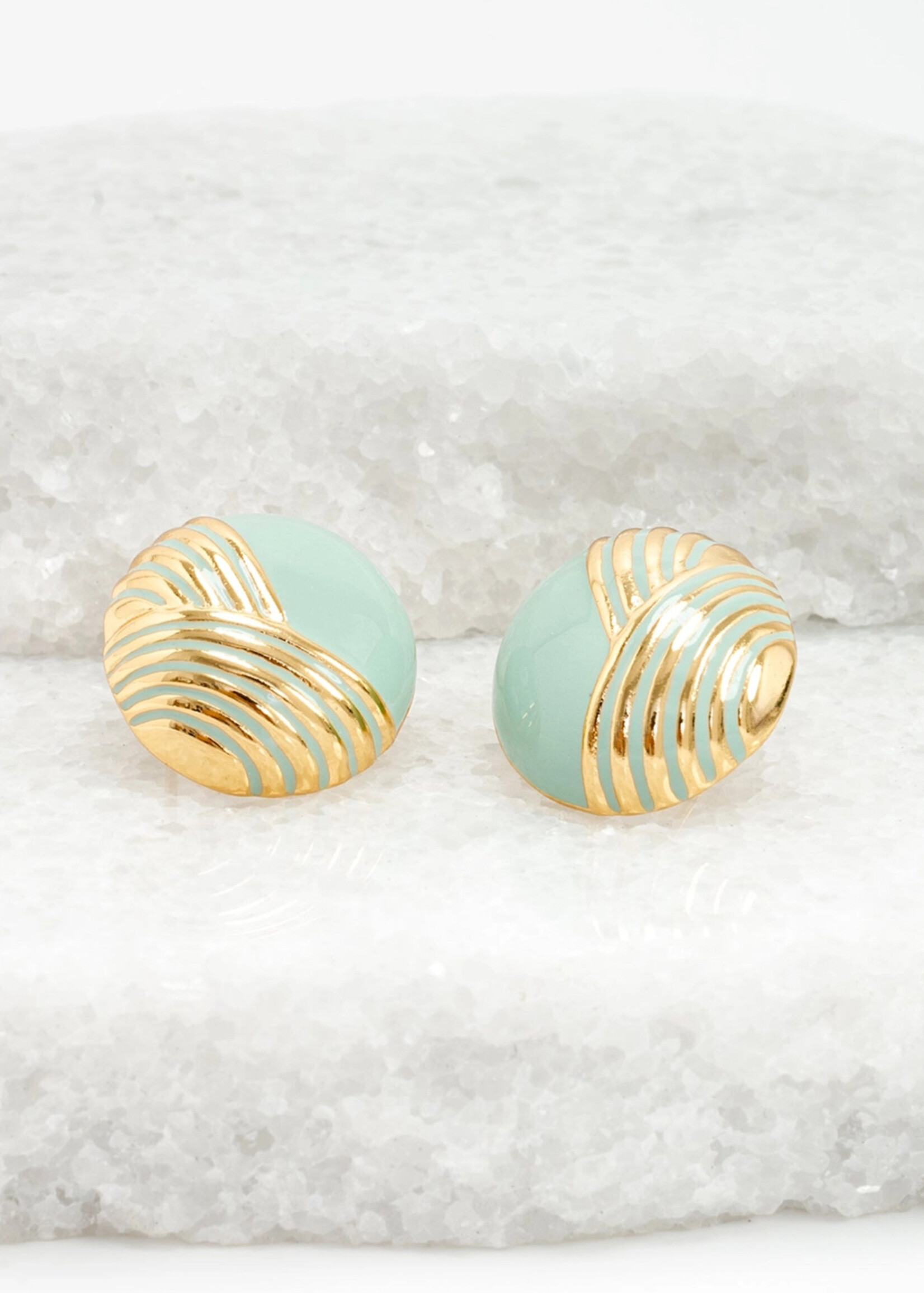 Starfish Project Serenity Wave Earrings - Gold & Mint