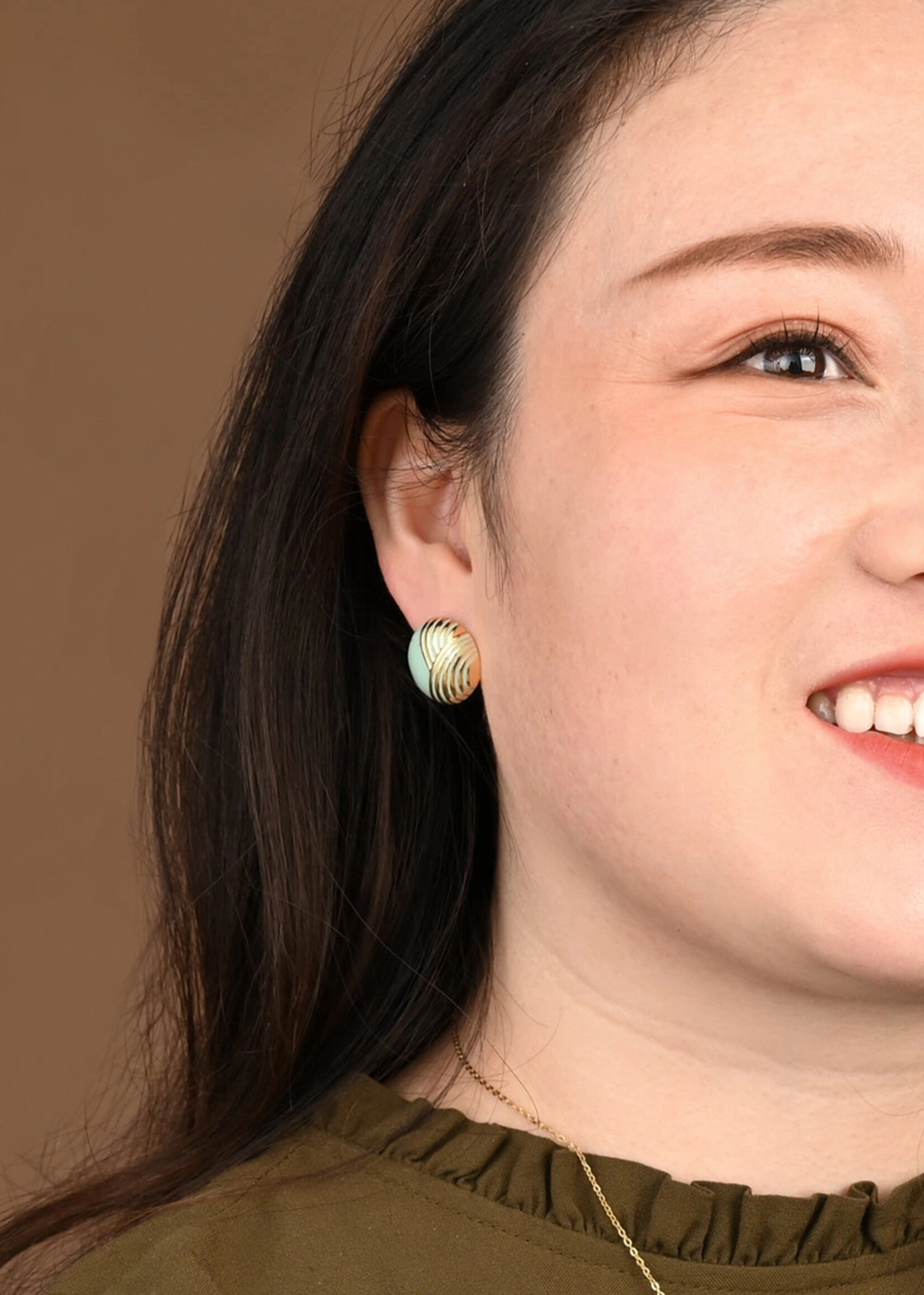 Starfish Project Serenity Wave Earrings - Gold & Mint