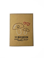 Rosie's Boutique Haiti Mushroom Love Handstitched Card
