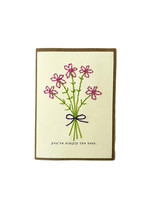 Rosie's Boutique Haiti Simply the Best Flowers Handstitched Card