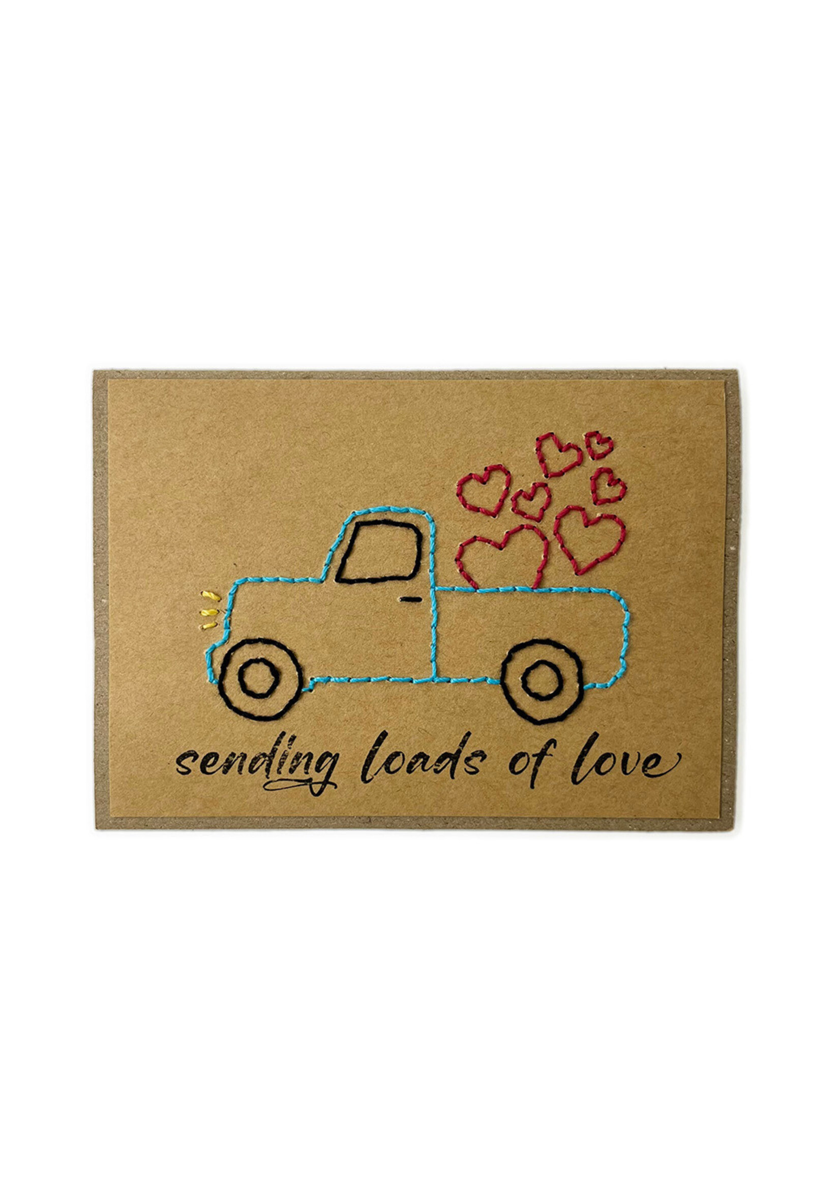 Rosie's Boutique Haiti Loads of Love Truck Handstitched Card