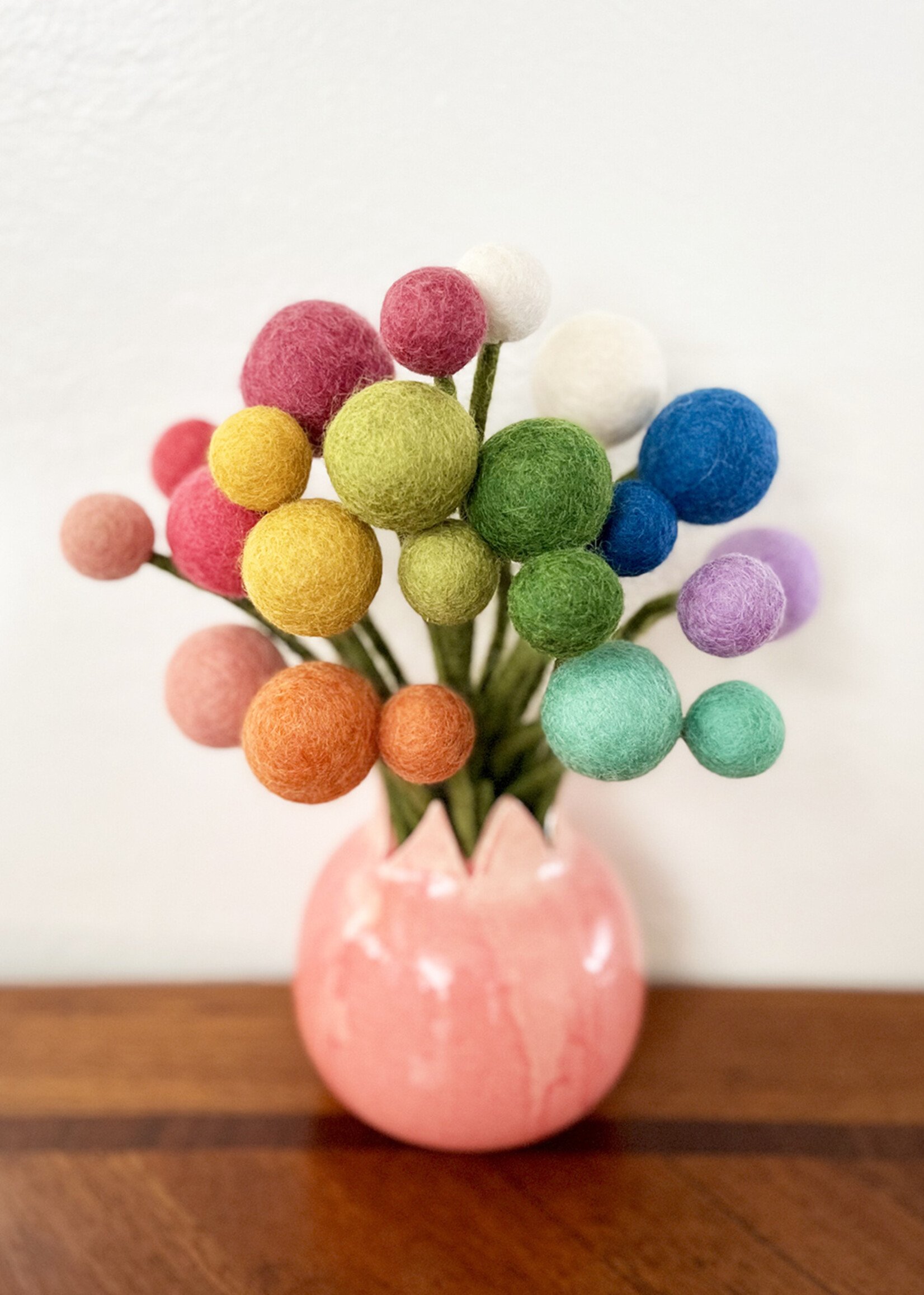 Gry and Sif Felt Flower Ball - 3cm