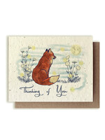 Small Victories Thinking of You Fox Plantable Card