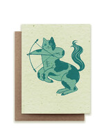 Small Victories Cat Zodiac Sagittarius Plantable Card