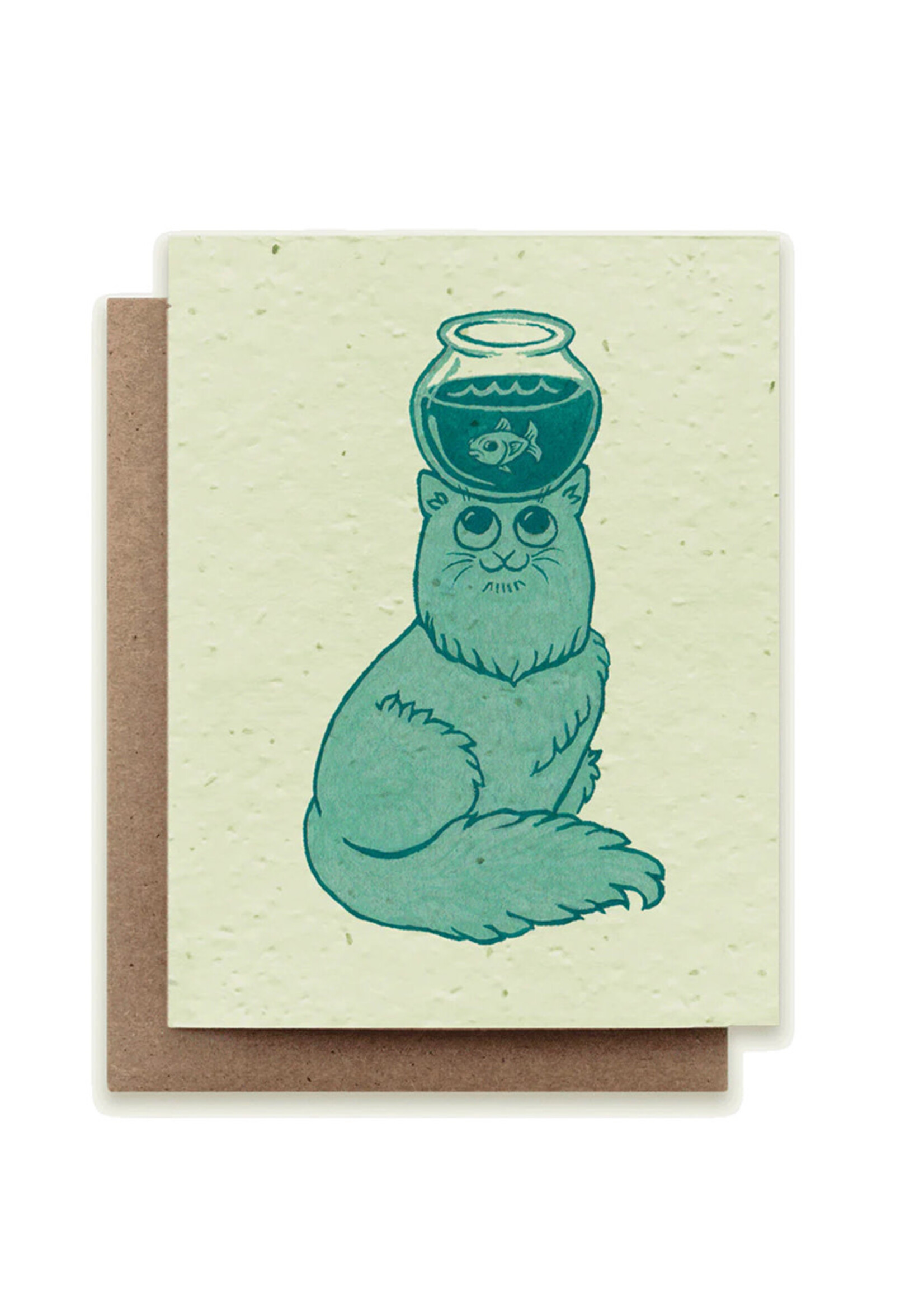 Small Victories Cat Zodiac Aquarius Plantable Card