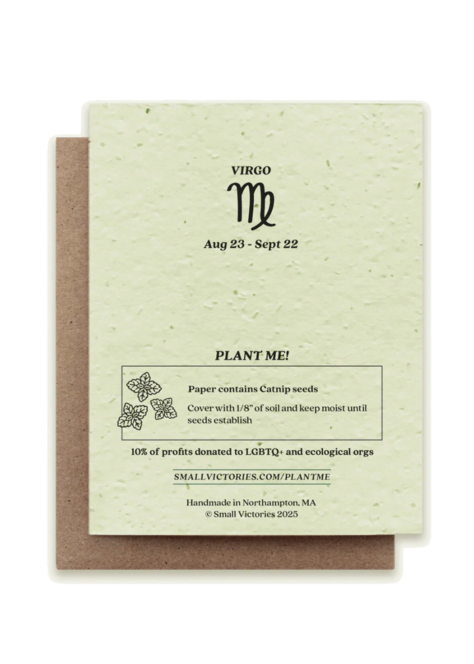Small Victories Cat Zodiac Virgo Plantable Card