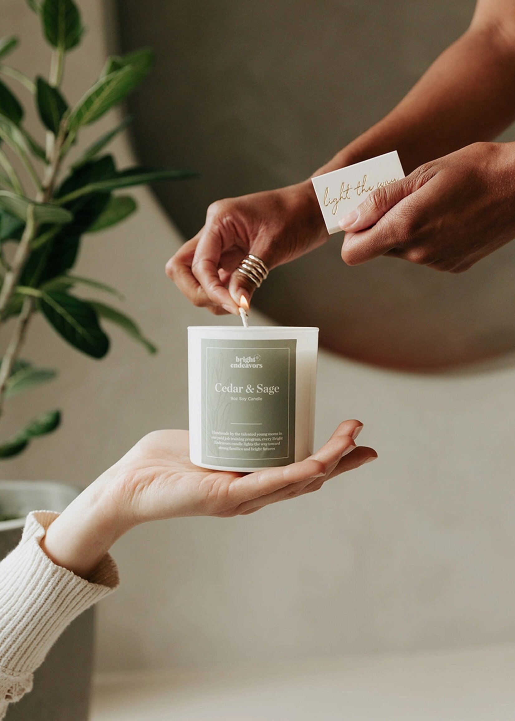 Bright Endeavors Cedar & Sage Soy Candle