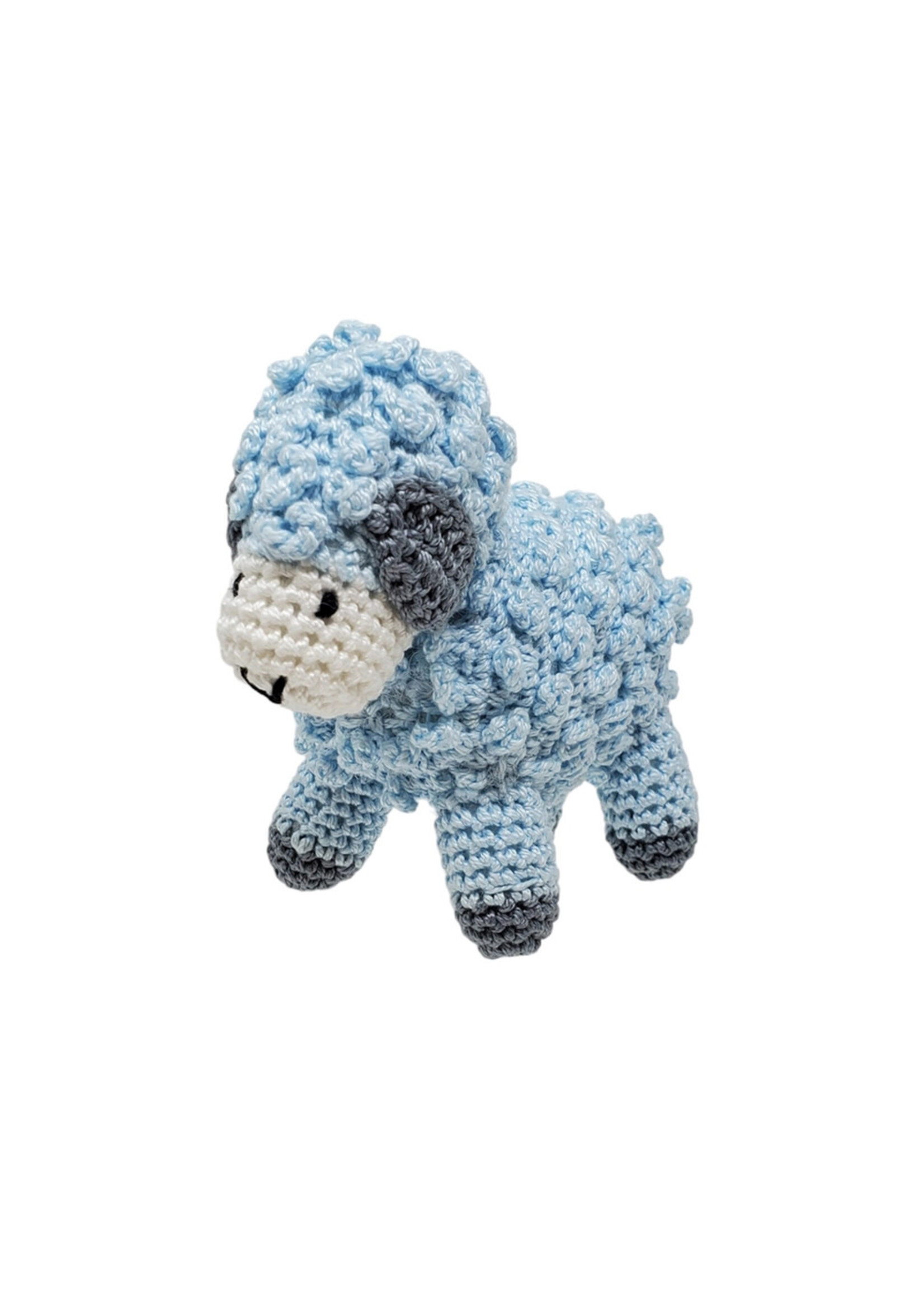 Melange Collection Crochet Toy Lamb - Blue