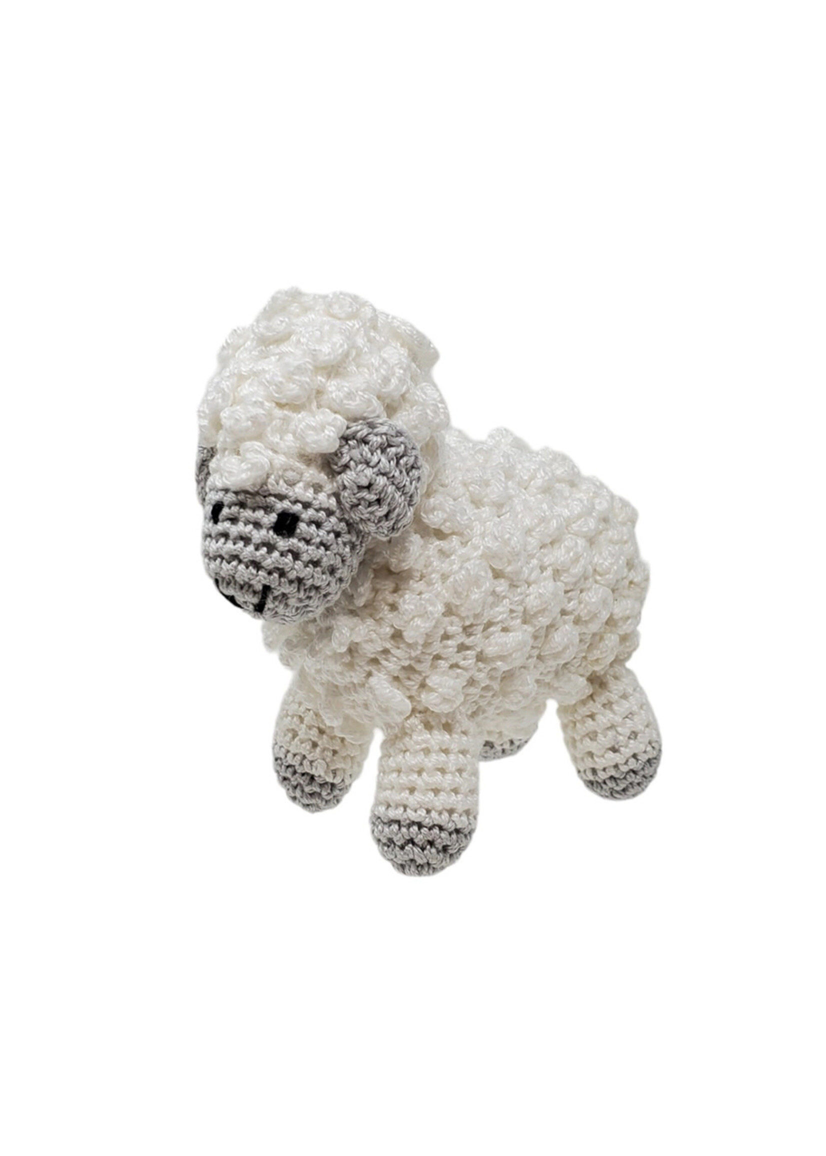 Melange Collection Crochet Toy Lamb - White