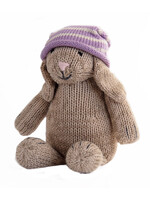 Melange Collection Knit Toy Brown Bunny with Slouch Hat