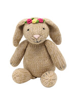 Melange Collection Knit Toy Bunny with Flowers