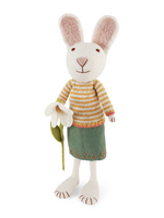 Gry and Sif Extra Large White Girly Bunny with Snowdrop Flower