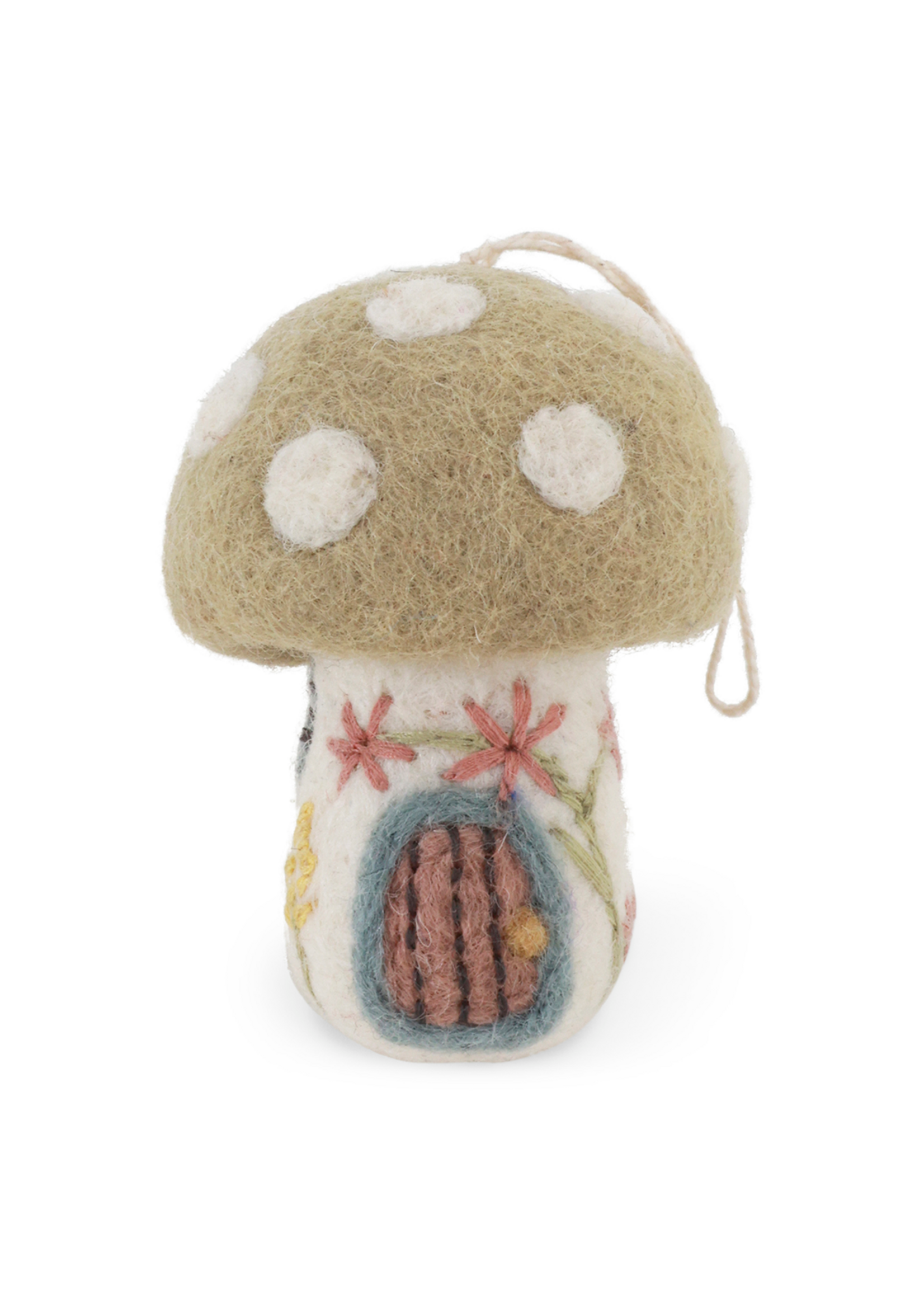 Gry and Sif Felt Spring Mushroom House Ornament