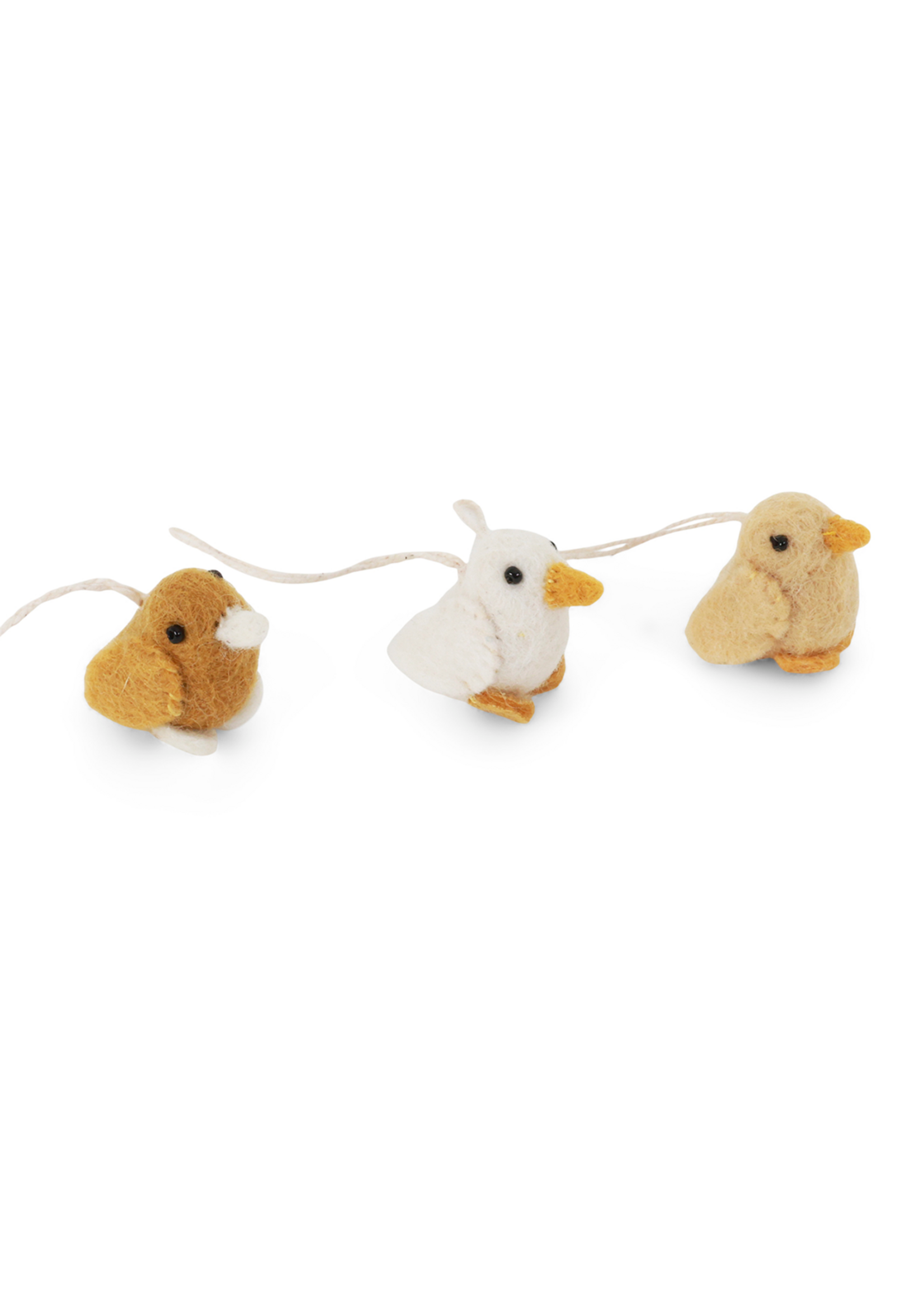 Gry and Sif Felt Chicklet Bird Ornament Set