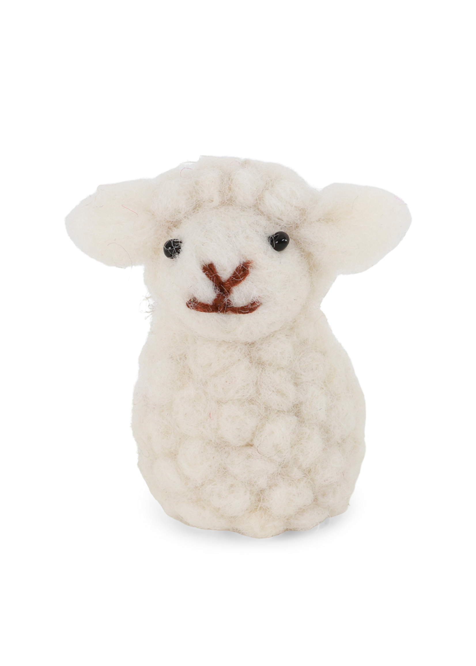 Gry and Sif Felt Sitting Sheep Ornament - White