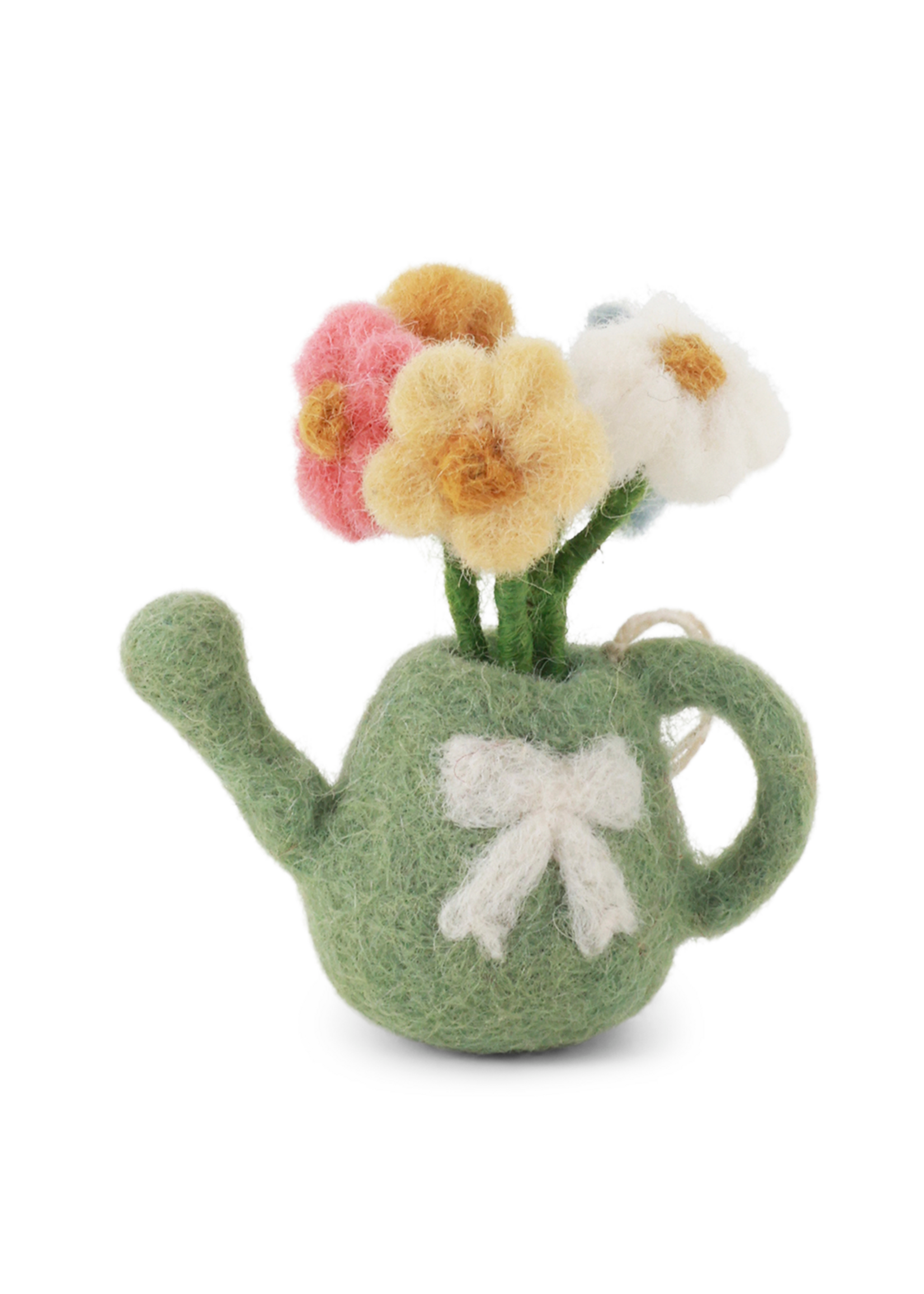 Gry and Sif Felt Watering Can Ornament - Dusty Green