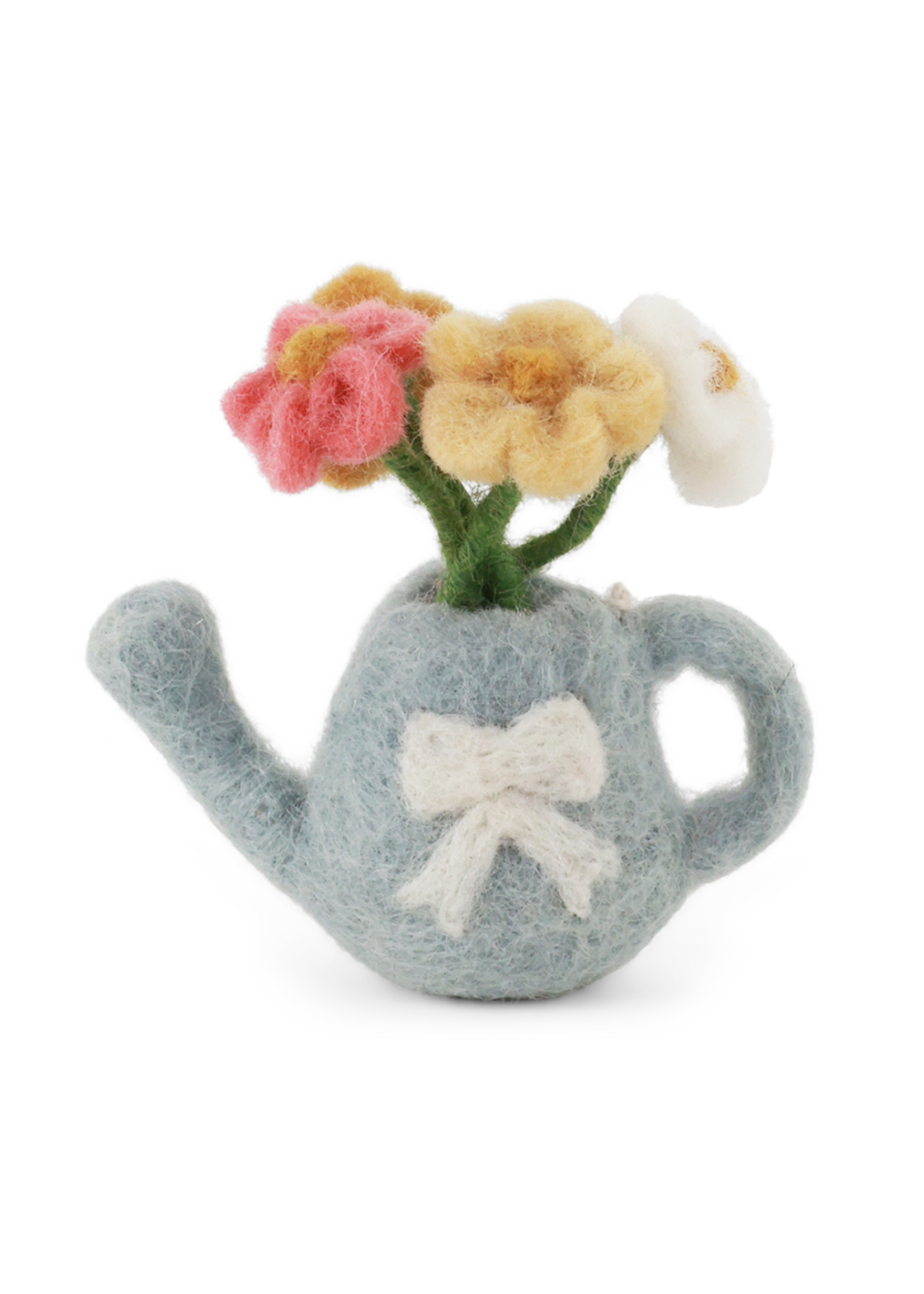 Gry and Sif Felt Watering Can Ornament - Light Blue
