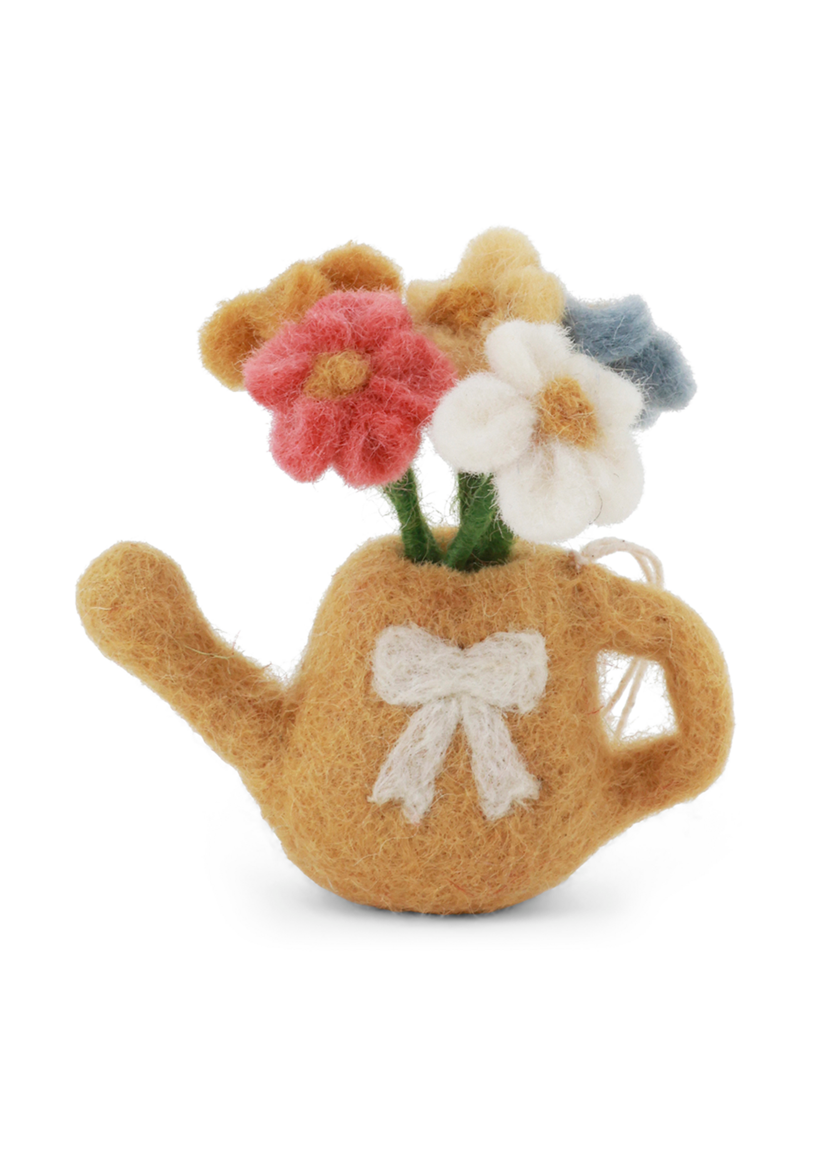 Gry and Sif Felt Watering Can Ornament - Ochre