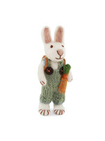 Gry and Sif Felt Bunny Ornament - Carrot & Backpack