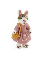 Gry and Sif Felt Bunny Ornament - Flower Headband