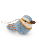 Gry and Sif Felt Spinus Bird Ornament - Blue
