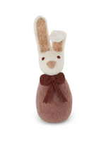 Gry and Sif Felt Bunny with Bow - Lavender