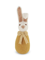 Gry and Sif Felt Bunny with Bow - Ochre