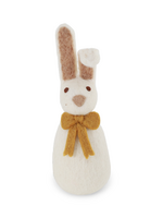 Gry and Sif Felt Bunny with Bow - White