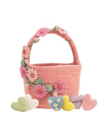 Global Goods Partners Pink Felt Flower Bucket