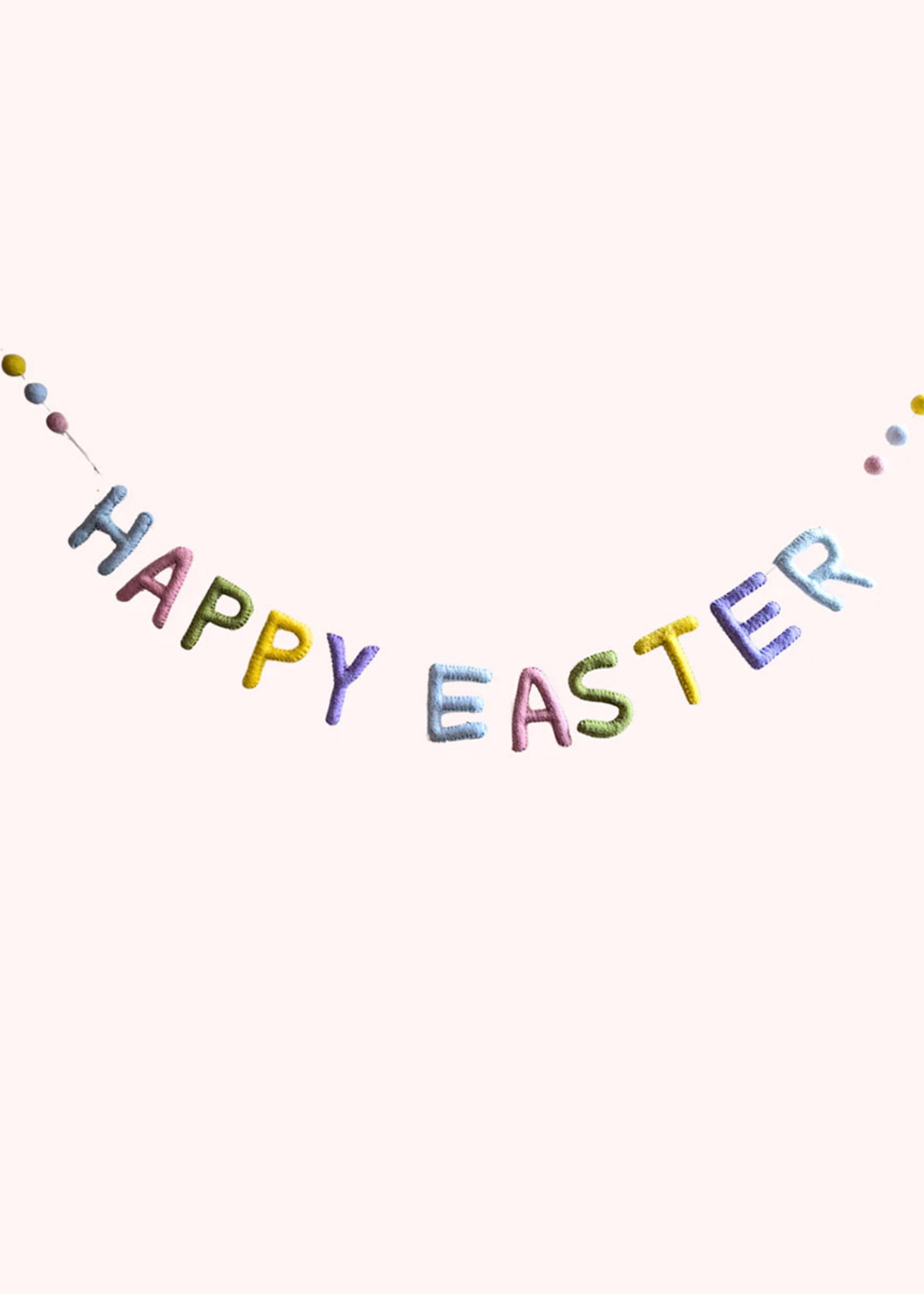 Global Goods Partners 60" Happy Easter Felt Garland