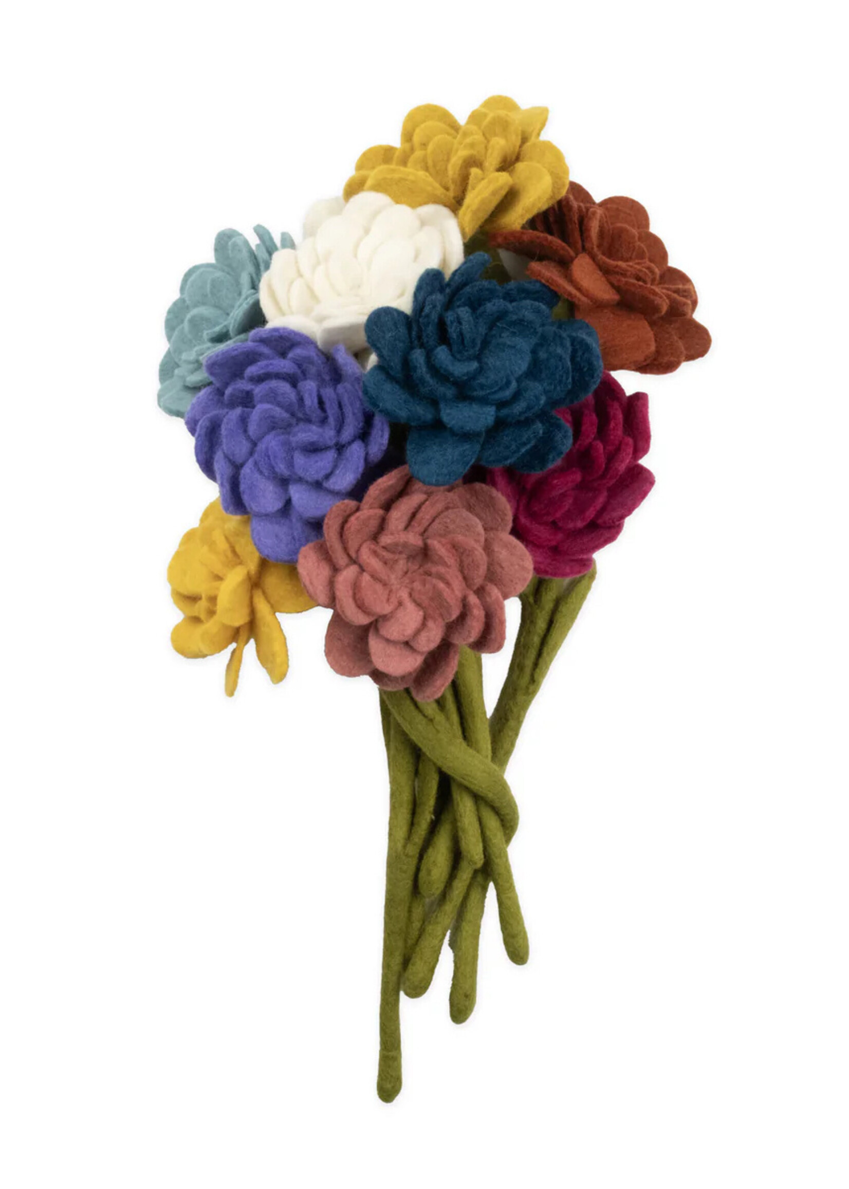 Global Goods Partners Felt Zinnia Flower