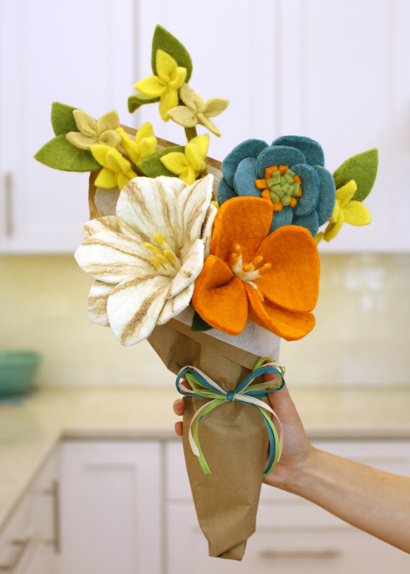 Global Goods Partners Felt Flower Forsythia