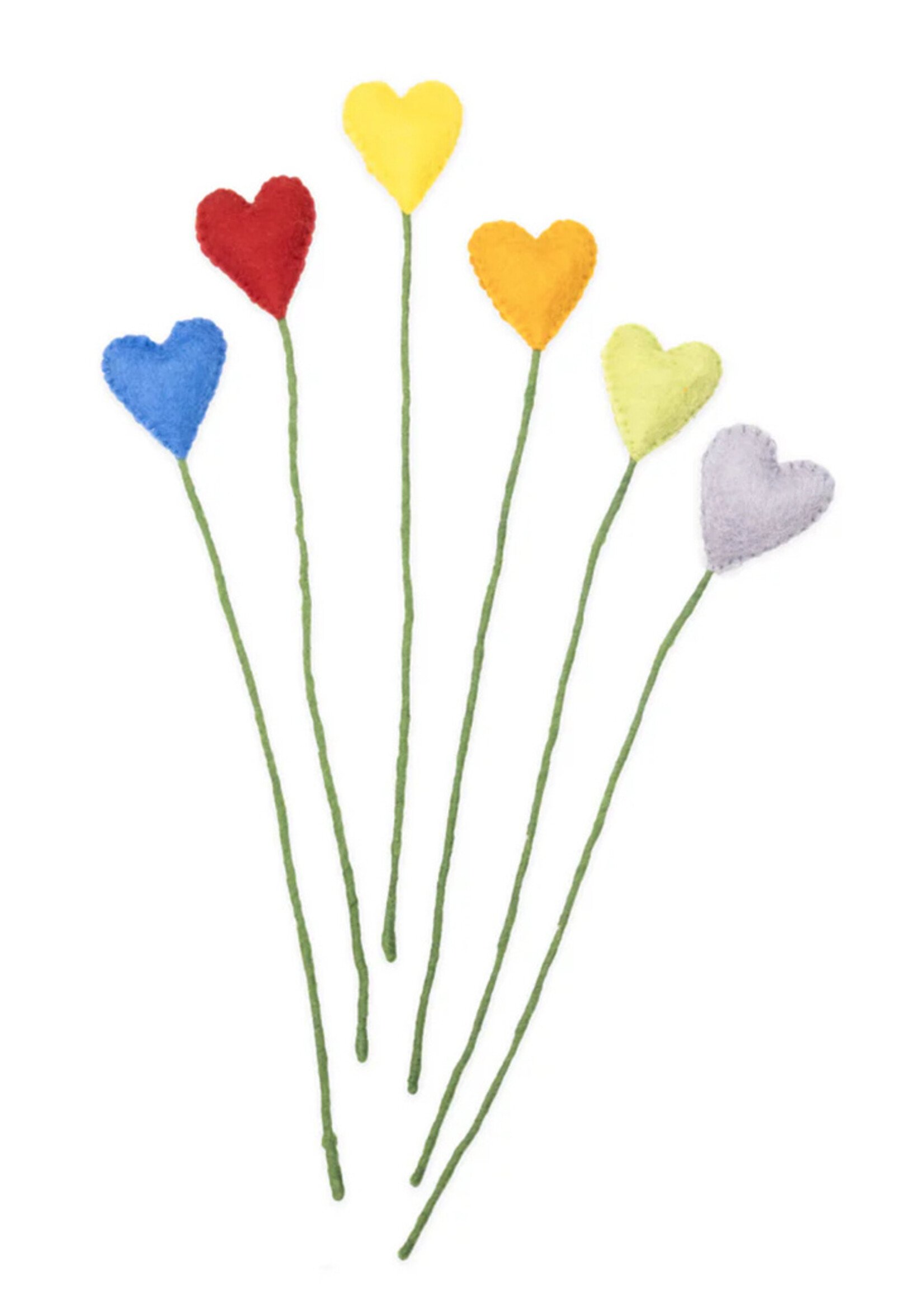Global Goods Partners Felt Heart Stems