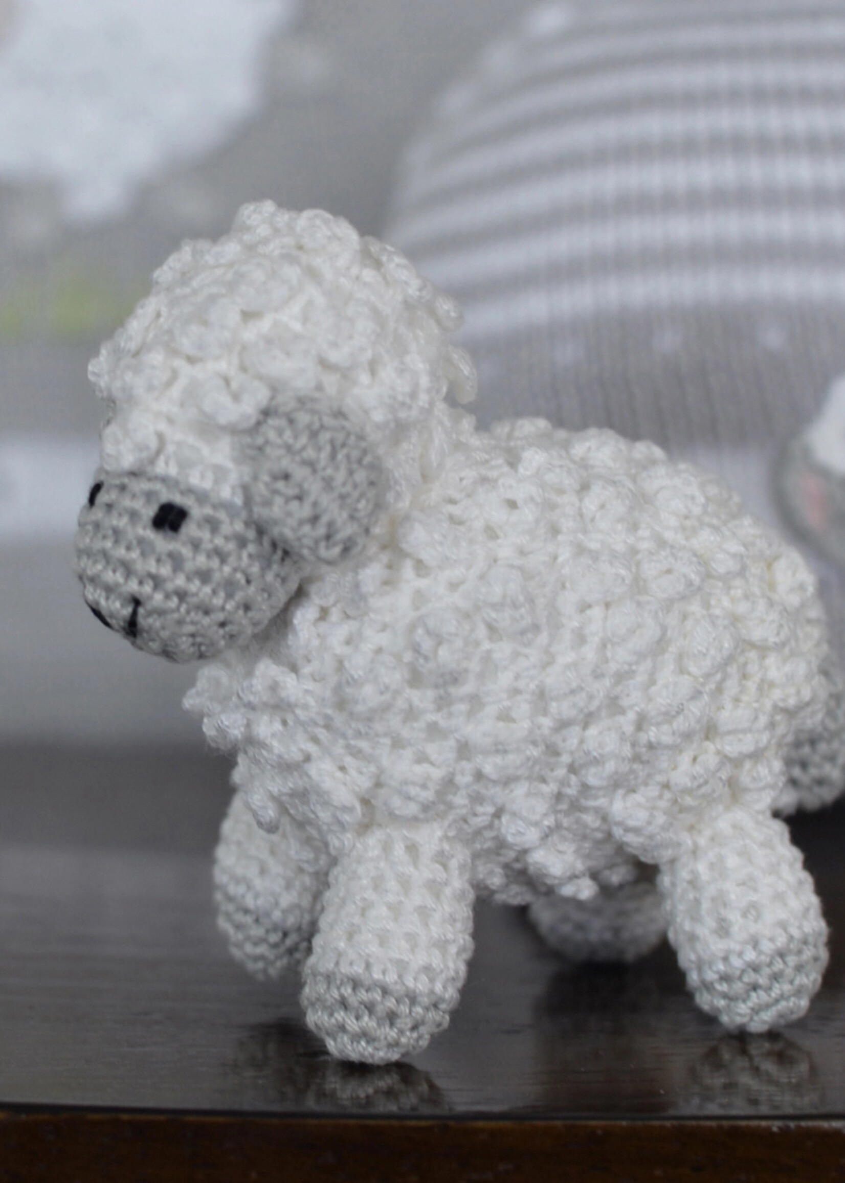Melange Collection Crochet Toy Lamb - White