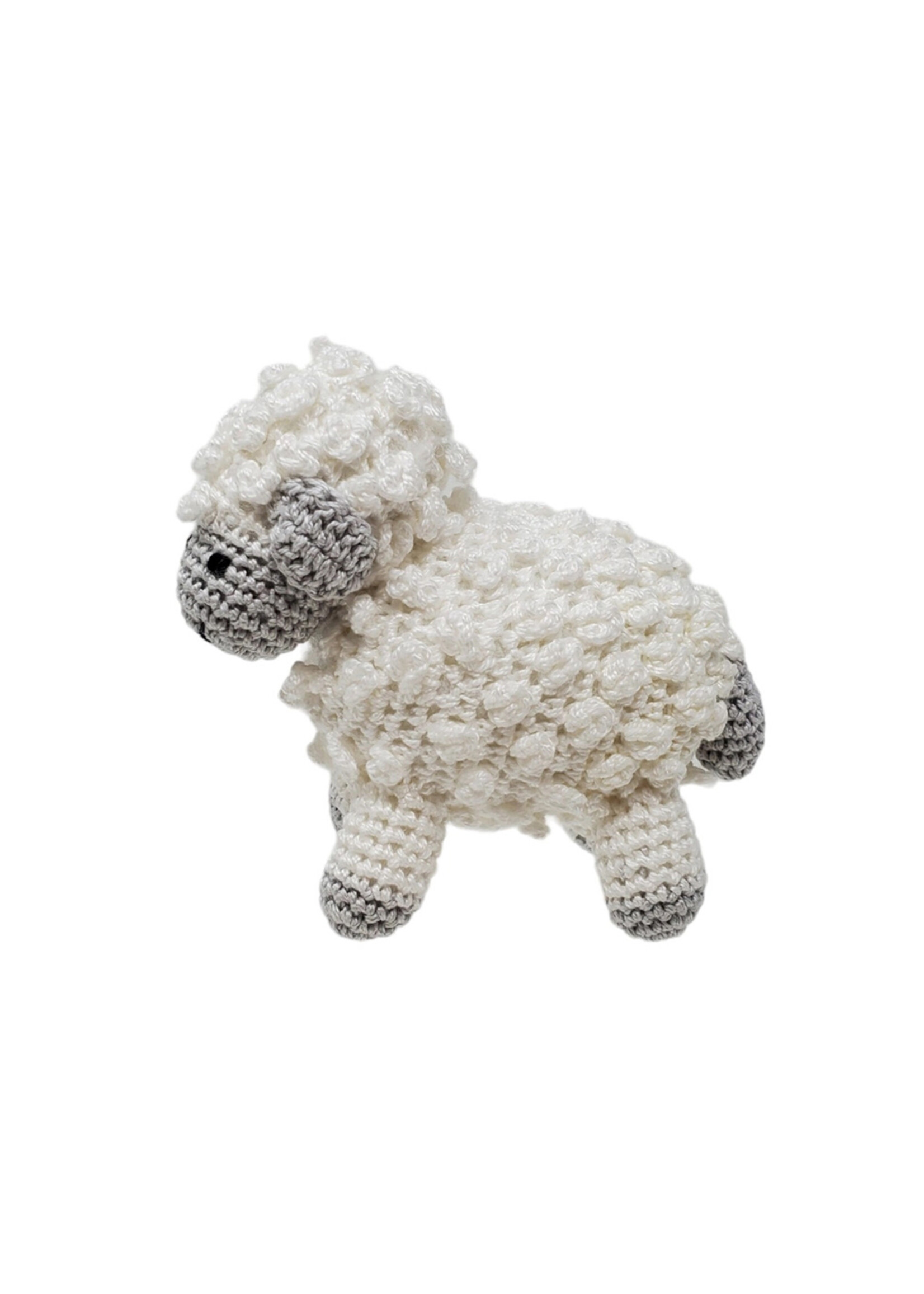 Melange Collection Crochet Toy Lamb - White