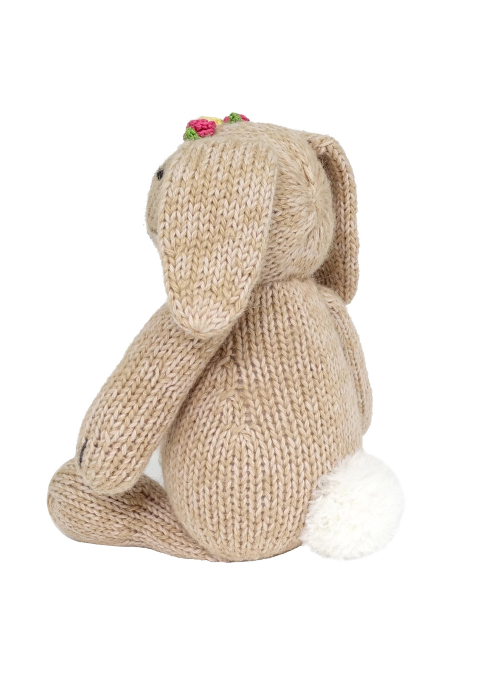 Melange Collection Knit Toy Bunny with Flowers