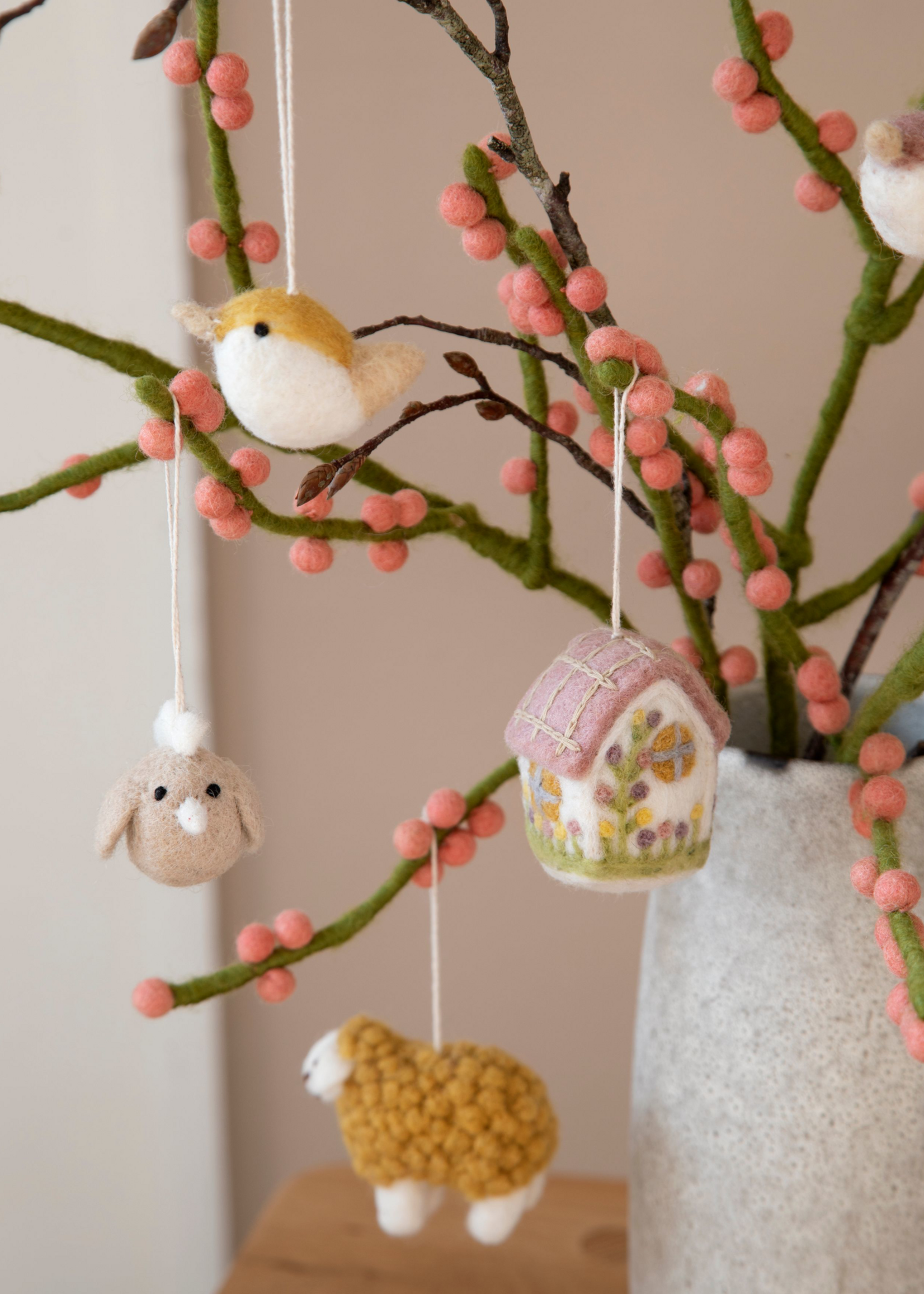 Gry and Sif Felt Spring House Ornament