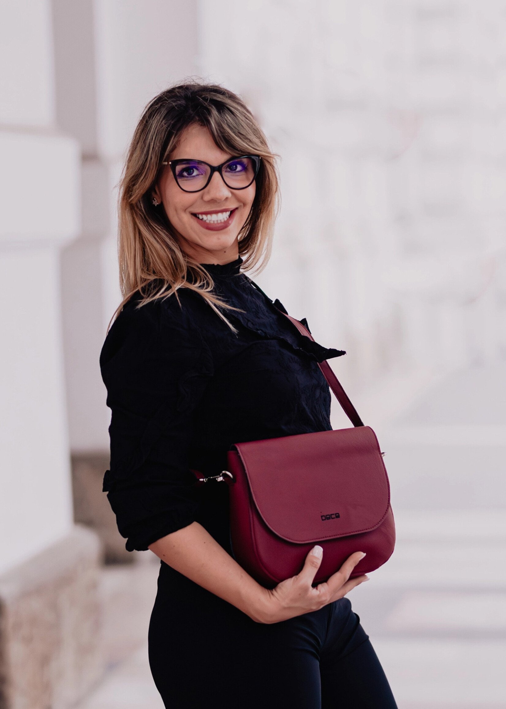 DECE Vegan Apple Leather Crossbody Bag