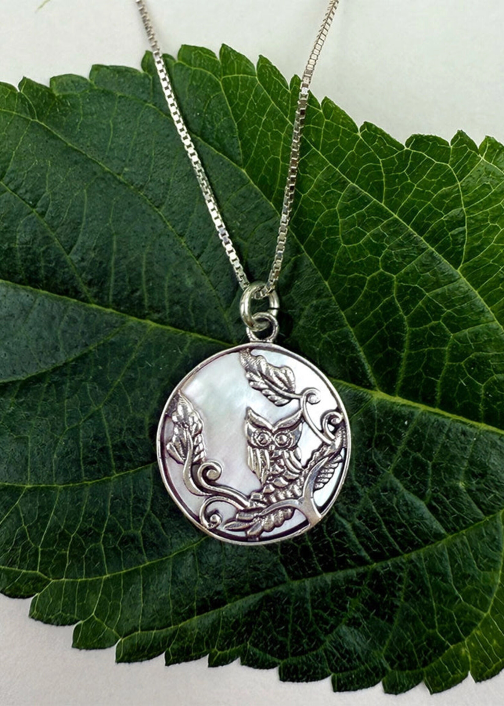 Women's Peace Collection Wise Owl Mother of Pearl Necklace