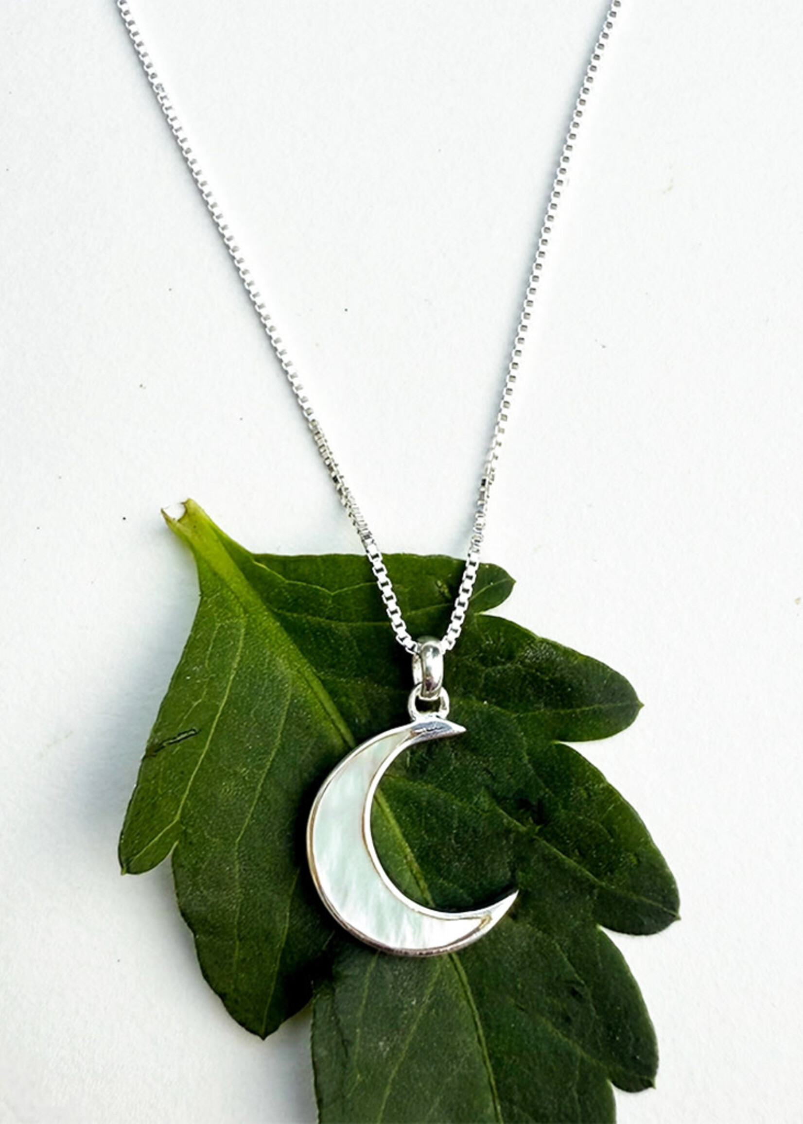Women's Peace Collection Mother of Pearl Moon Necklace