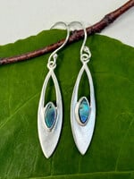 Women's Peace Collection Elliptical Abalone Earrings