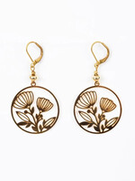 Altiplano Circle Frame Flower Earrings
