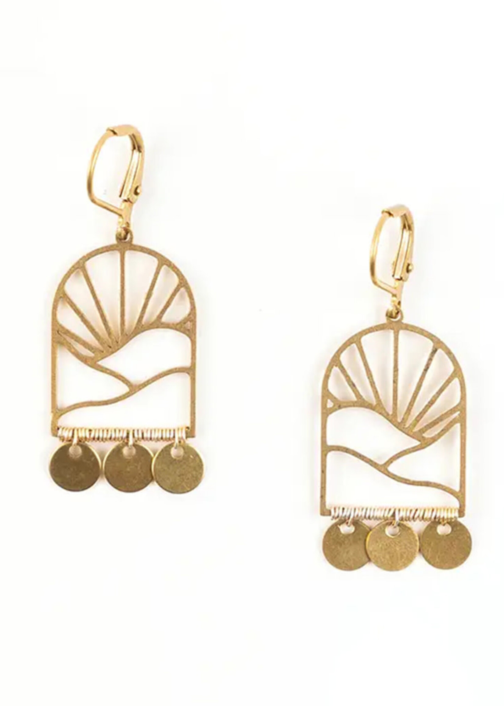 Altiplano Brass Sunrise Earrings