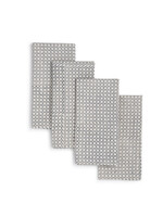 Sustainable Threads Blue Robin Block Print Napkins Set of 4