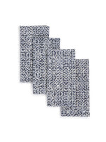 Sustainable Threads Blue Valley Block Print Napkins Set of 4