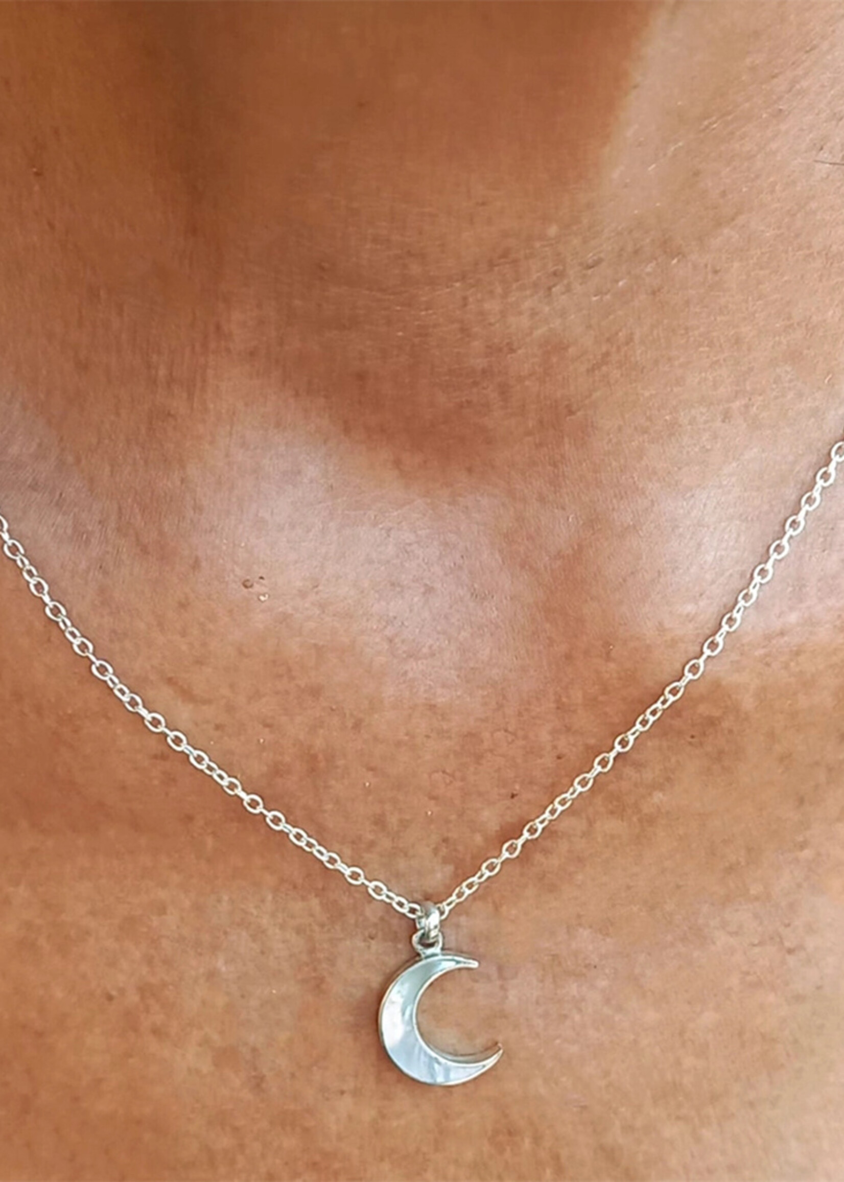 Women's Peace Collection Mother of Pearl Moon Necklace