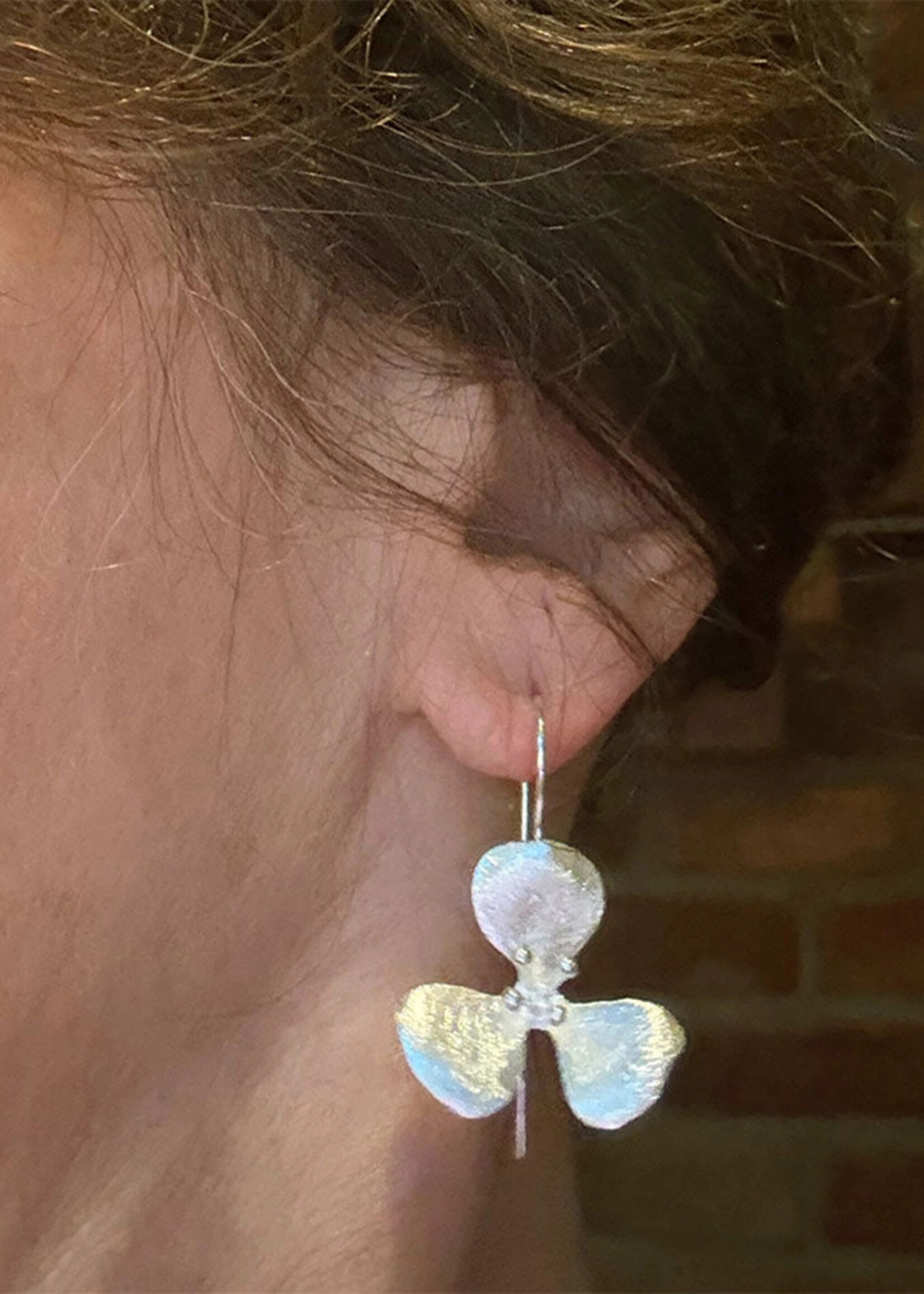 Women's Peace Collection Exquisite Flower Dangle Earrings