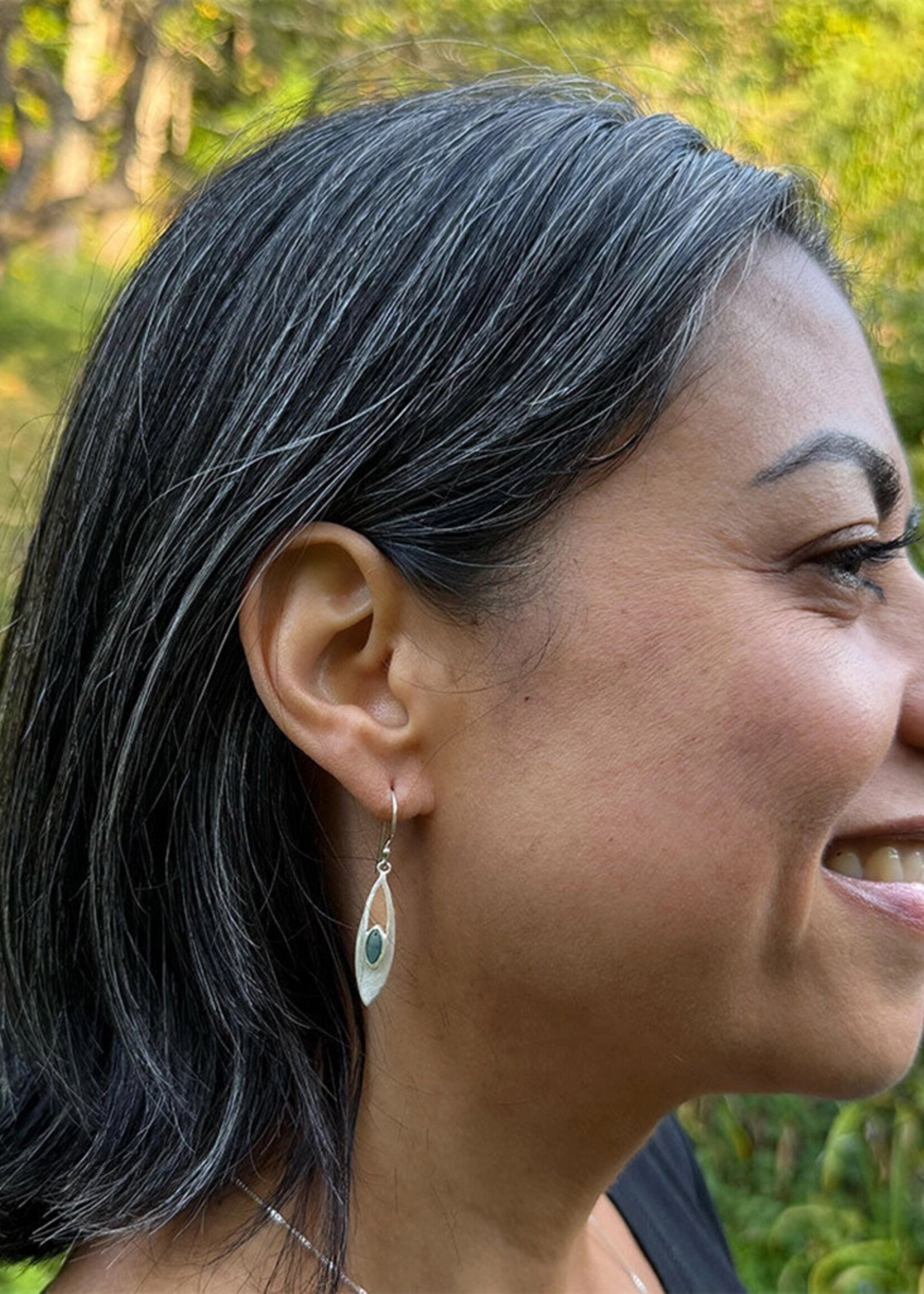 Women's Peace Collection Elliptical Abalone Earrings